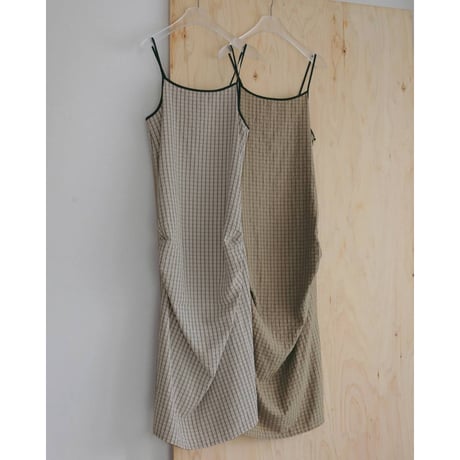 【anuke】Suckercheck Cami Onepiece　※納期5月下旬〜6月下旬