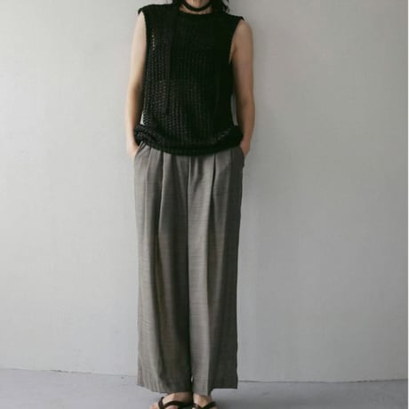 【anuke】Paperyarn Knit Vest　※納期4月中旬～5月中旬