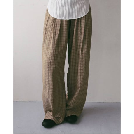 【anuke】Suckercheck Loose Pants　※納期5月上旬〜6月上旬