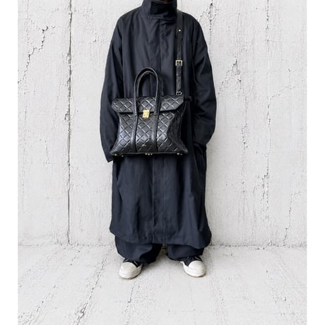 【M.U.L.】LOCK LINE SQUARE FLAP TOTE M MUL214-286B ※納期27.3月～8月