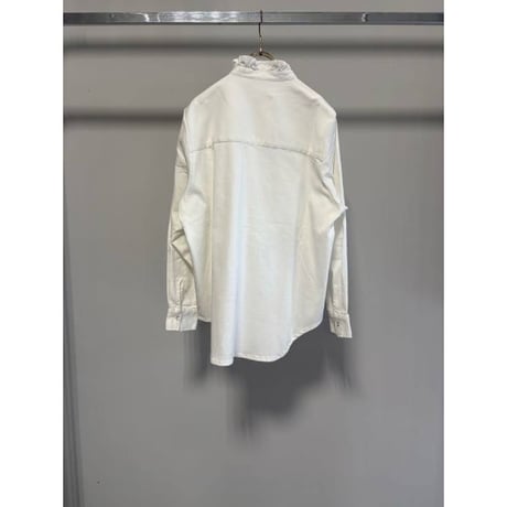 【ＭARGAUX VINTAGE】ライトオンスデニムフリルシャツ