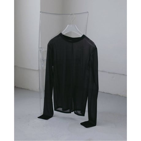 【anuke】Slit Chiffon Tops