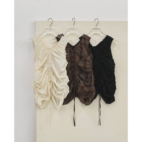【TODAYFUL】Sheer Gather Tanktop　※納期5月上旬～6月上旬