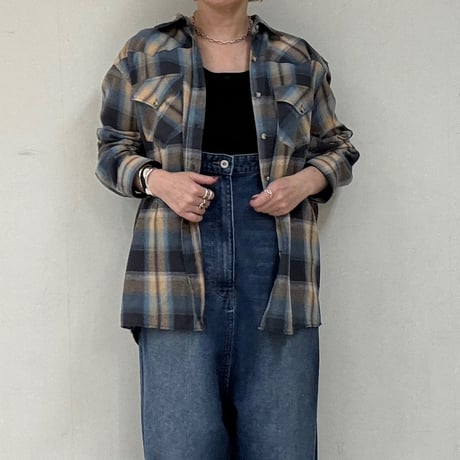【L'ours Polaire et Bleu】ウエスタンチェックシャツ