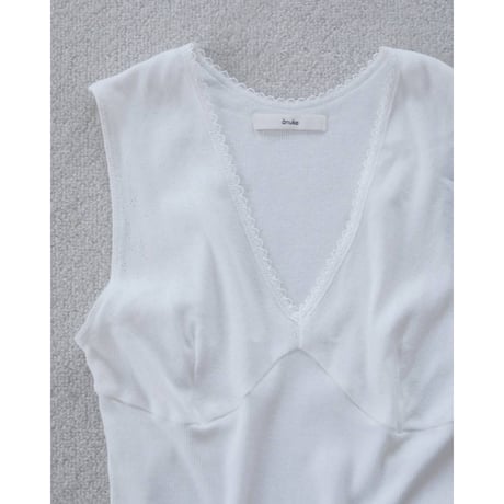 【anuke】Vintage Patternmesh Tanktop　※納期4月下旬～5月下旬