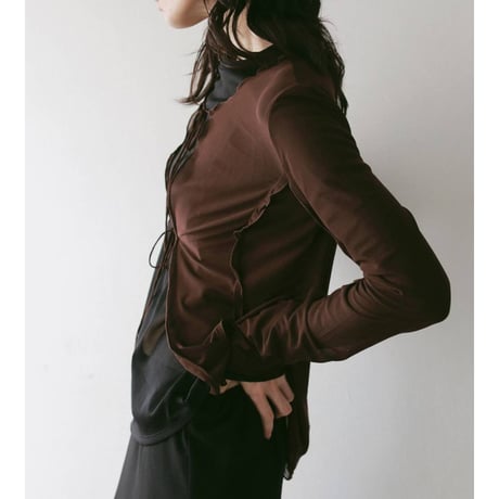 【anuke】Sheer Tulle Cardigan　※納期4月中旬〜5月中旬