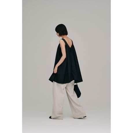 【Hella】lace trim gather tunic　※納期3月下旬～4月下旬