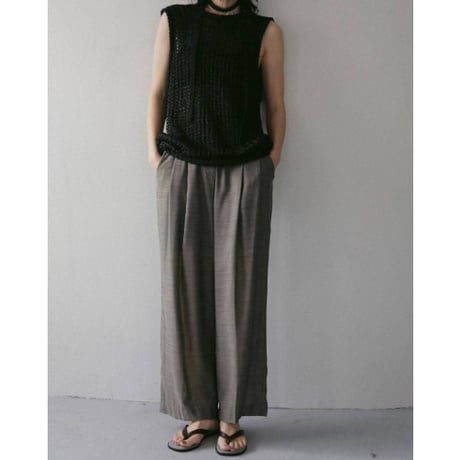 【anuke】Woolchambray Tuck Pants　※納期4月中旬〜5月中旬