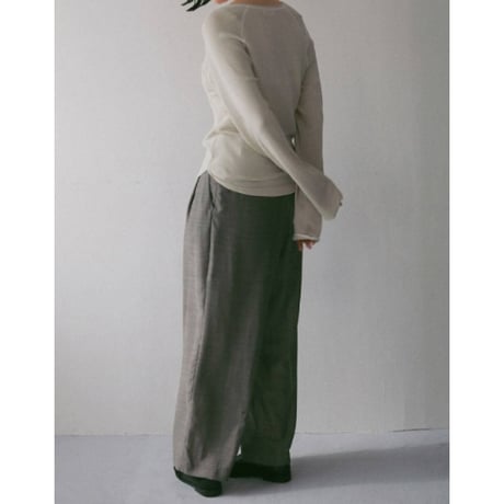 【anuke】Woolchambray Tuck Pants　※納期4月中旬〜5月中旬