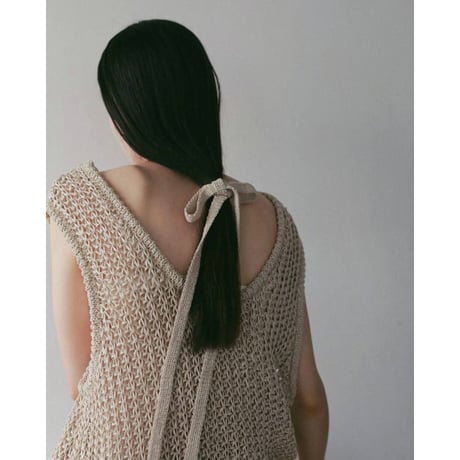 【anuke】Paperyarn Knit Vest　※納期4月中旬～5月中旬