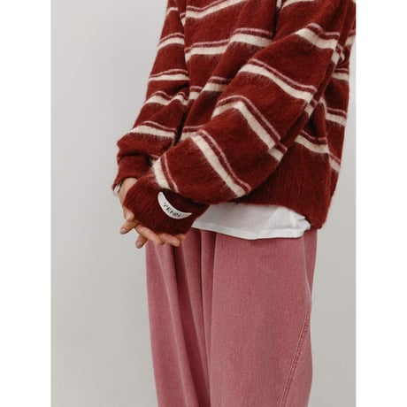 【YENN】MULTI STRIPE KNIT PO