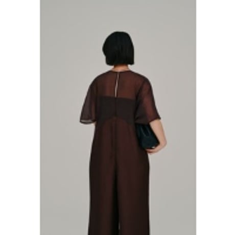 【Hella】sheer yoke jumpsuit　※納期3月下旬～4月下旬