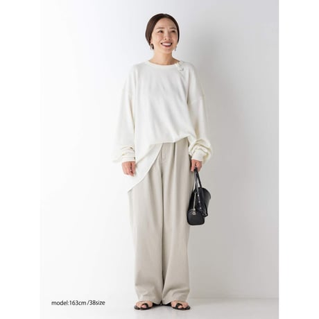 【YENN】BOX TUCK PEG PANT