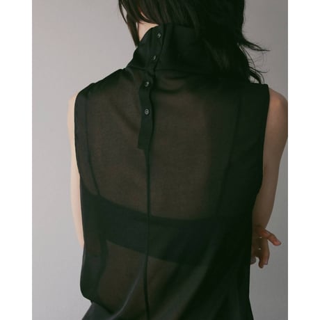【anuke】Sleeveless Chiffon Tops　※納期4月中旬〜5月中旬