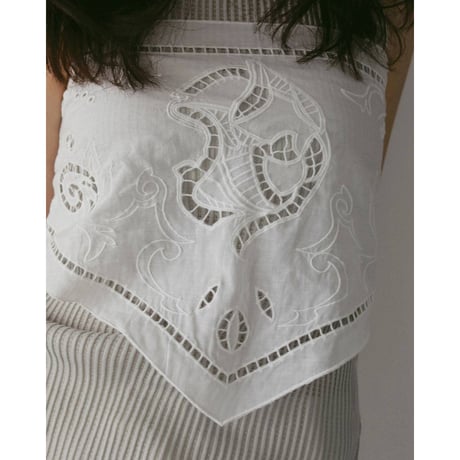 【anuke】Cutwork Scarf　※納期3月中旬〜4月中旬