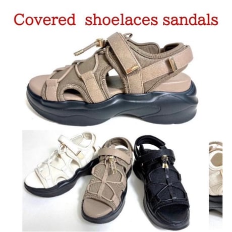 【ATELIER BRUGGE】Coverd shoelaces sandals　※納期2月下旬～3月下旬