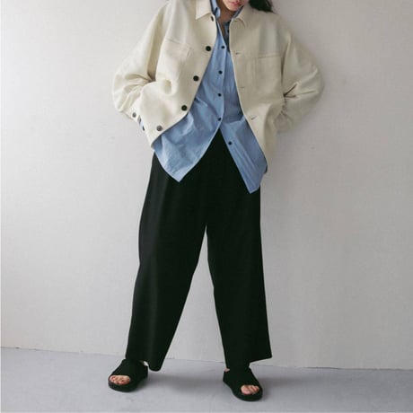 【anuke】Twill Tuck Widepants