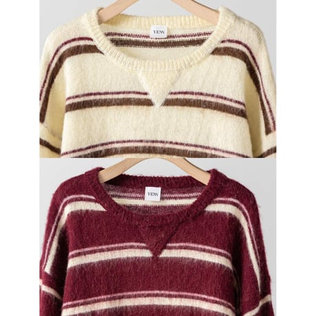【YENN】MULTI STRIPE KNIT PO