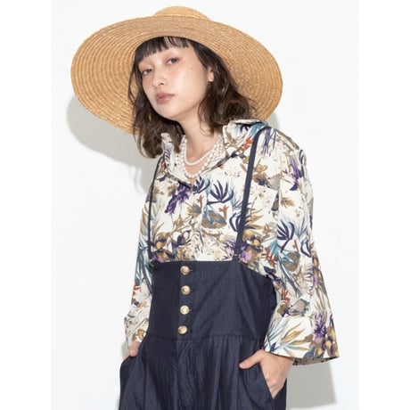【ＭARGAUX VINTAGE】ボタニカル柄ブラウス