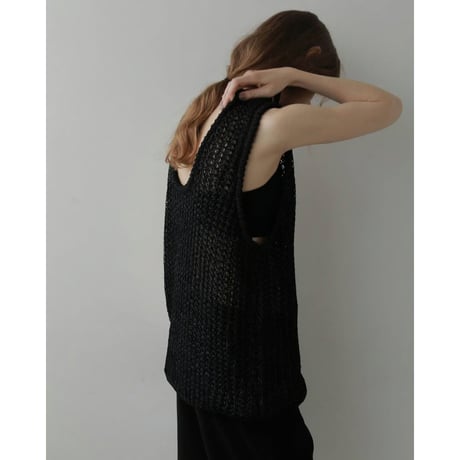 【anuke】Paperyarn Knit Vest　※納期4月中旬～5月中旬