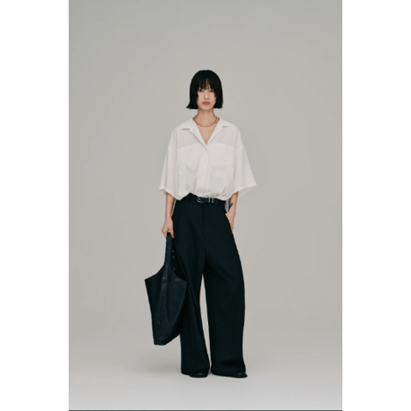 【Hella】open collar shirt　※納期6月下旬～7月下旬