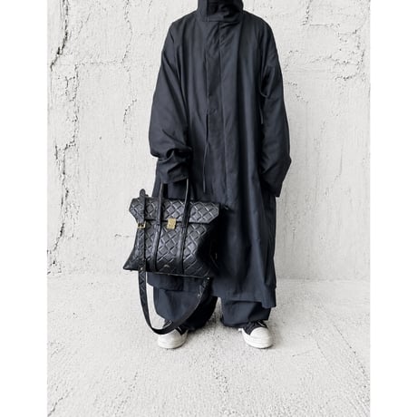 【M.U.L.】LOCK LINE SQUARE FLAP TOTE M MUL214-286B ※納期27.3月～8月