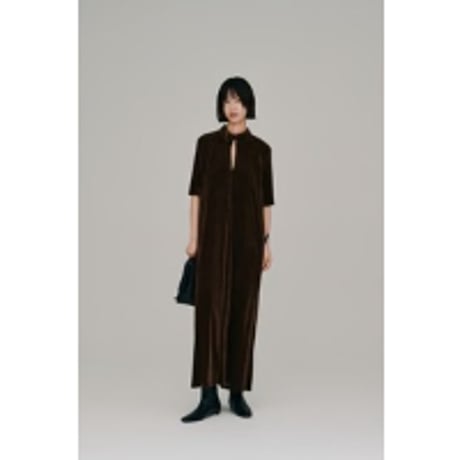 【Hella】flocked tulle keyhole dress　※納期3月下旬～4月下旬