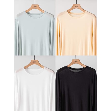 【YENN】SHEER COTTON LONG T