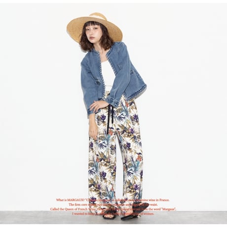 【ＭARGAUX VINTAGE】ボタニカル柄パンツ