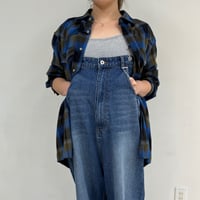 【L'ours Polaire et Bleu】ウエスタンチェックシャツ