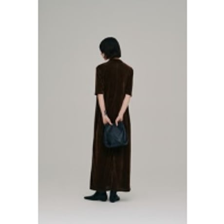 【Hella】flocked tulle keyhole dress　※納期3月下旬～4月下旬