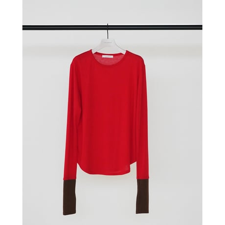 【CHIGNON】ﾛﾝｸﾞｽﾘｰﾌﾞﾚｲﾔｰﾄﾞTEE