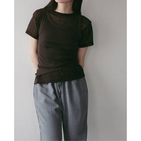 【anuke】Sheer Tulle T-shirts　※納期4月下旬～5月下旬