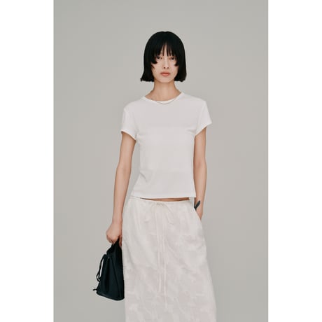 【Hella】flower jacquard skirt　※納期5月下旬～6月下旬