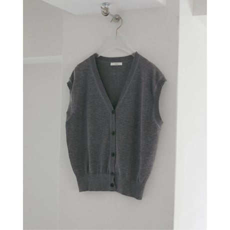 【anuke】Vneck Botton Vest　※納期4月中旬～5月中旬