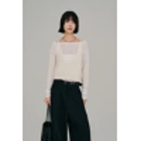 【Hella】ramie knit bustier　※納期4月下旬～5月下旬