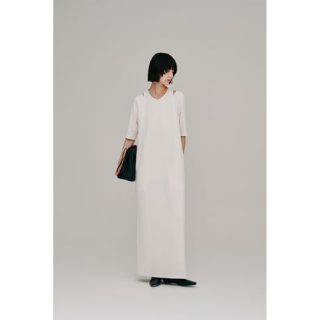 【Hella】layered half sleeve dress　※納期4月下旬～5月下旬