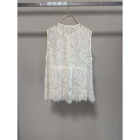 【ＭARGAUX VINTAGE】総レースノースリーブベスト　※納期3月下旬〜4月下旬