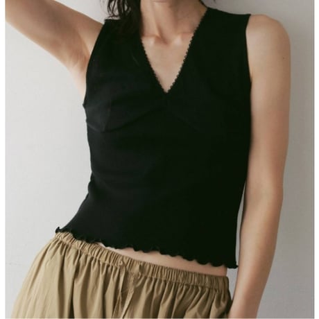 【anuke】Vintage Patternmesh Tanktop　※納期4月下旬～5月下旬