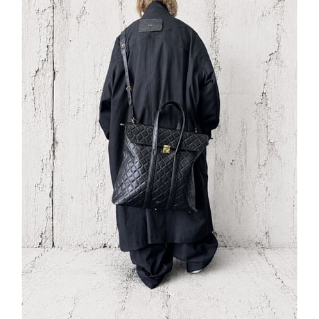 【M.U.L.】LOCK LINE SQUARE FLAP TOTE L MUL215-286B ※納期27.3月～8月