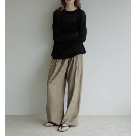 【anuke】Suckercheck Loose Pants　※納期5月上旬〜6月上旬
