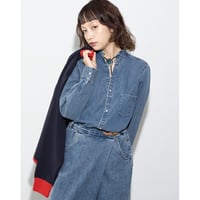 【ＭARGAUX VINTAGE】ライトオンスデニムフリルシャツ