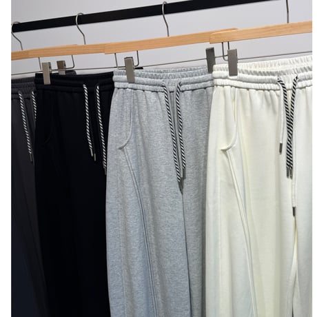 【kusukusu select】ダブルコードスウェットワイドパンツ　77638