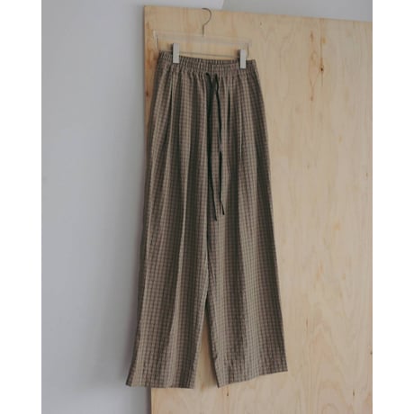 【anuke】Suckercheck Loose Pants　※納期5月上旬〜6月上旬