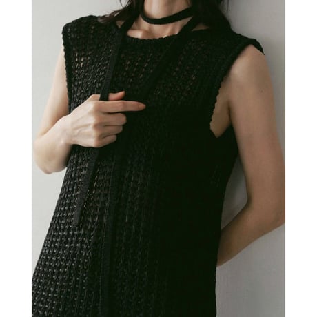 【anuke】Paperyarn Knit Vest　※納期4月中旬～5月中旬