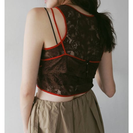 【anuke】Piping Lace Bratop　※納期5月中旬〜6月中旬