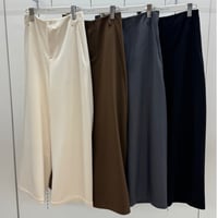 【Dignite collier】裏起毛ボンディングカーブパンツ　無地