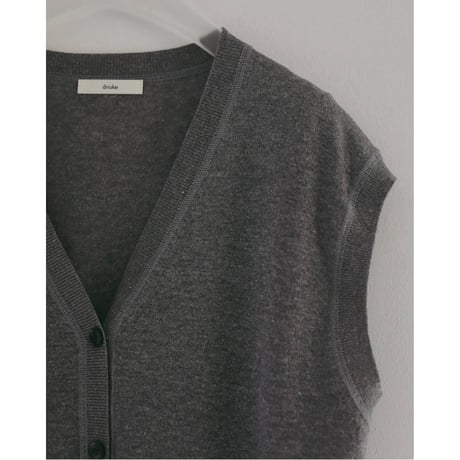 【anuke】Vneck Botton Vest　※納期4月中旬～5月中旬