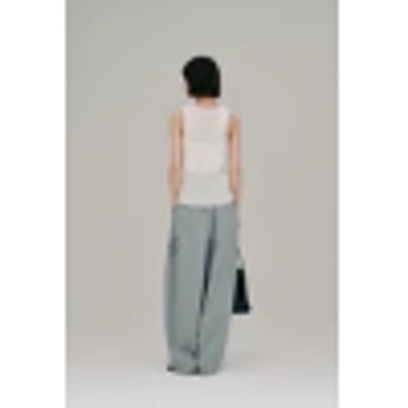 【Hella】stripe gather cocoon pants　※納期4月下旬～5月下旬