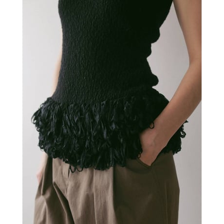 【anuke】Americansleeve Fringe Tops　※納期5月中旬〜6月中旬